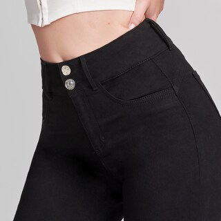 Foto 3 | Jeans Recto Mujer Push Up Stretch Seven Jeans 1177ngro