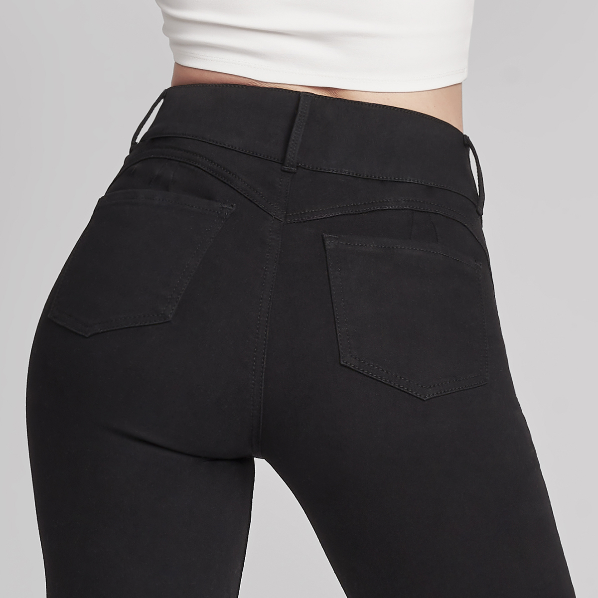 Foto 5 pulgar | Jeans Recto Mujer Push Up Stretch Seven Jeans 1177ngro