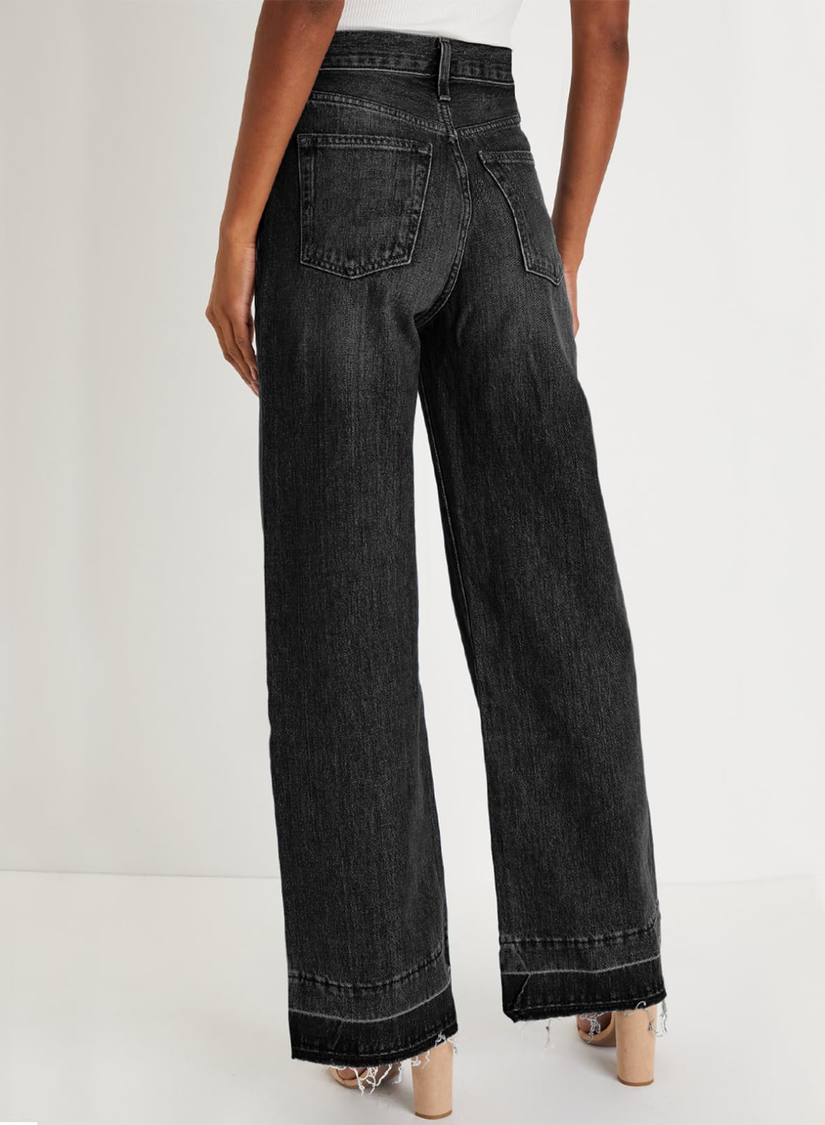Foto 2 | Jeans Astylish Para Mujer, Cintura Alta, Pierna Recta, Color Negro - Venta Internacional.