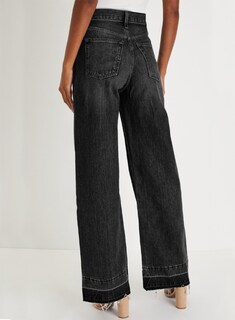 Foto 2 | Jeans Astylish Para Mujer, Cintura Alta, Pierna Recta, Color Negro - Venta Internacional.