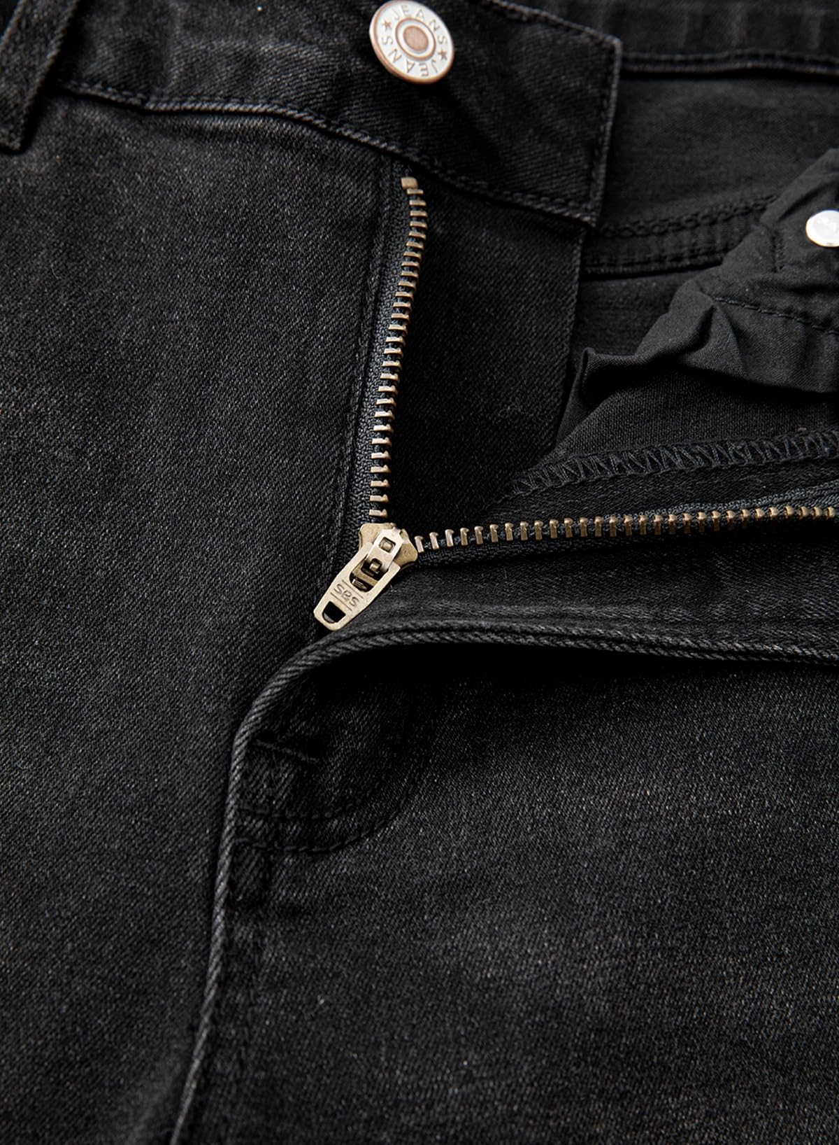 Foto 5 pulgar | Jeans Astylish Para Mujer, Cintura Alta, Pierna Recta, Color Negro - Venta Internacional.