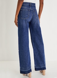 Foto 2 | Vaqueros Astylish Zimbaplatinum De Pierna Ancha Y Cintura Alta Para Mujer - Venta Internacional.