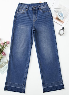 Foto 4 | Vaqueros Astylish Zimbaplatinum De Pierna Ancha Y Cintura Alta Para Mujer - Venta Internacional.
