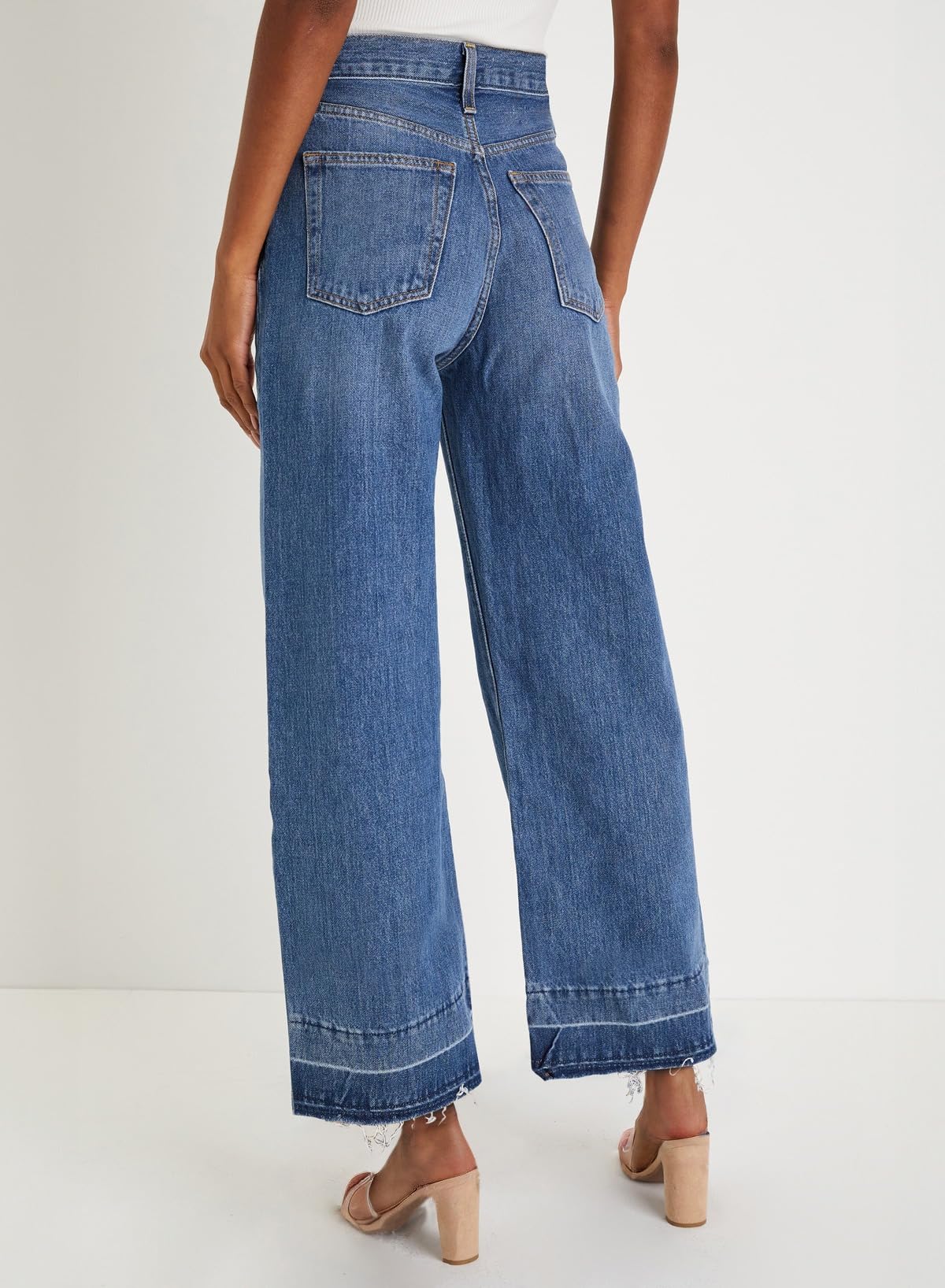 Foto 2 | Vaqueros Astylish Para Mujer, Cintura Alta, Pernera Ancha, Azul Claro - Venta Internacional.