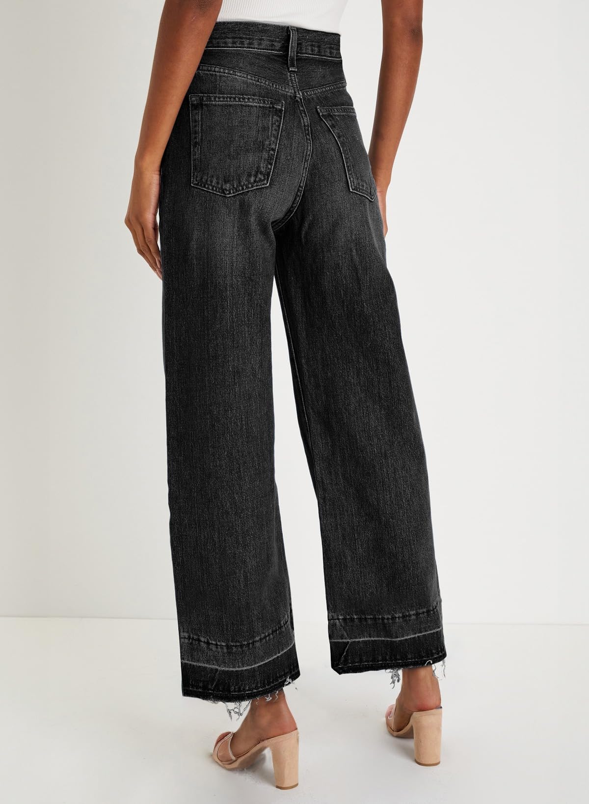 Foto 3 pulgar | Jeans Astylish Para Mujer, Cintura Alta, Pierna Recta, Color Negro - Venta Internacional.