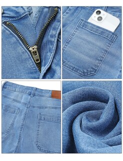 Foto 6 | Pantalones Vaqueros Anchos Luvamia, Modernos Pantalones De Mezclilla Acampanados De Cintura Alta - Venta Internacional.