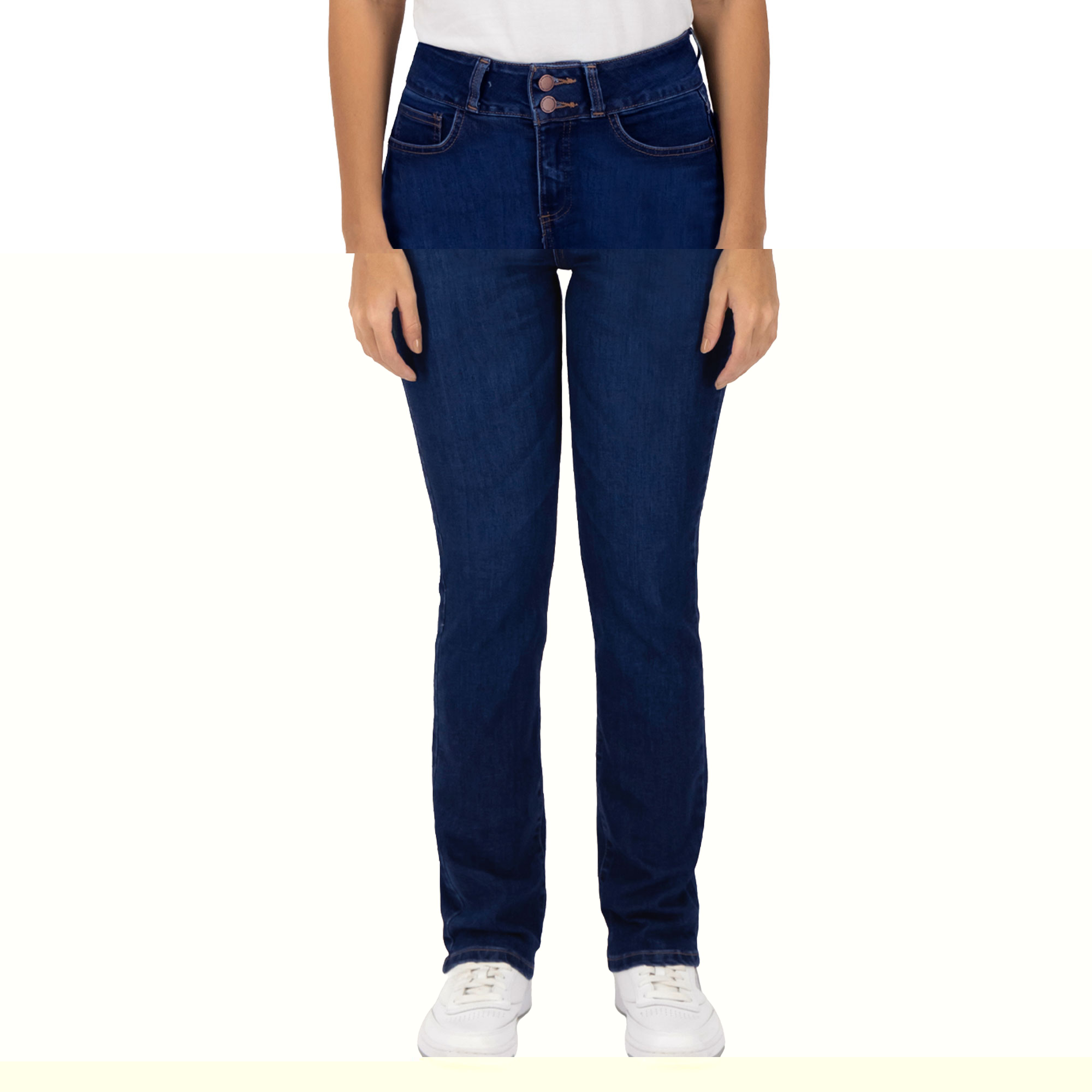 Foto 2 pulgar | Pantalón Recto Britos Jeans Mujer Mezclilla Azul 025611