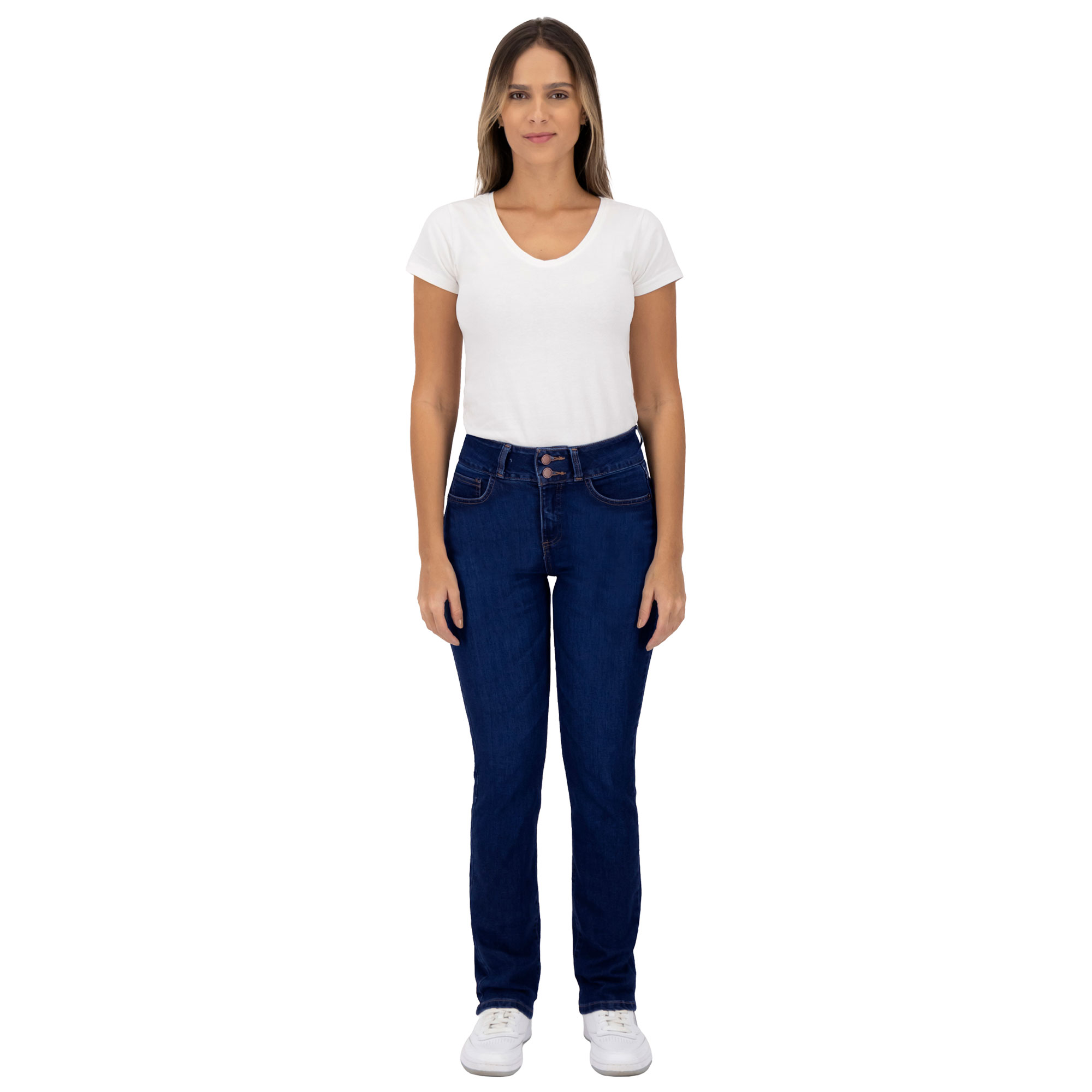 Foto 3 | Pantalón Recto Britos Jeans Mujer Mezclilla Azul 025611