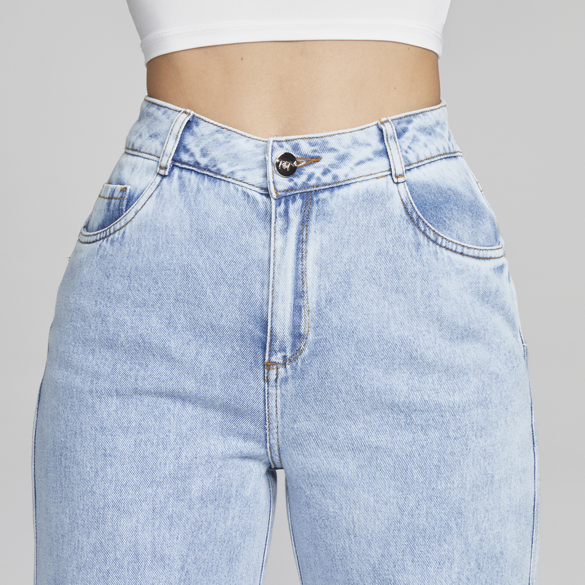 Foto 4 pulgar | Jeans Pierna Ancha Cargo Mujer Cintura Alta Seven Jeans 0031stcl