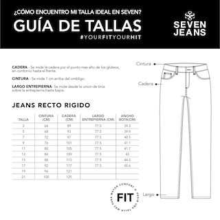 Foto 5 | Jeans Pierna Ancha Cargo Mujer Cintura Alta Seven Jeans 0031stcl