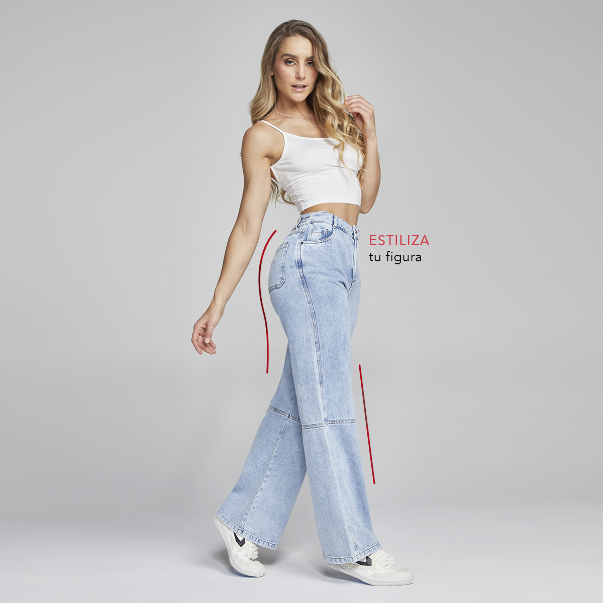 Foto 6 | Jeans Pierna Ancha Cargo Mujer Cintura Alta Seven Jeans 0031stcl