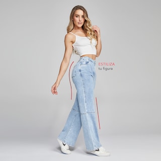 Foto 6 | Jeans Pierna Ancha Cargo Mujer Cintura Alta Seven Jeans 0031stcl