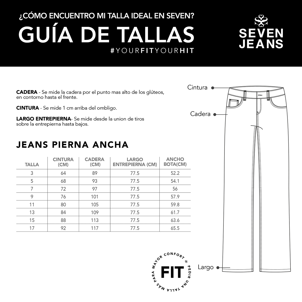 Foto 6 pulgar | Jeans Pierna Ancha Mujer Wide Leg Cintura Alta Seven Jeans 4232stcl