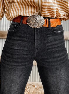 Foto 5 | Pantalones Vaqueros Elegantes Con Pernera Acampanada Y Cintura Alta Para Mujer, Talla 8, Color Gris - Venta Internacio