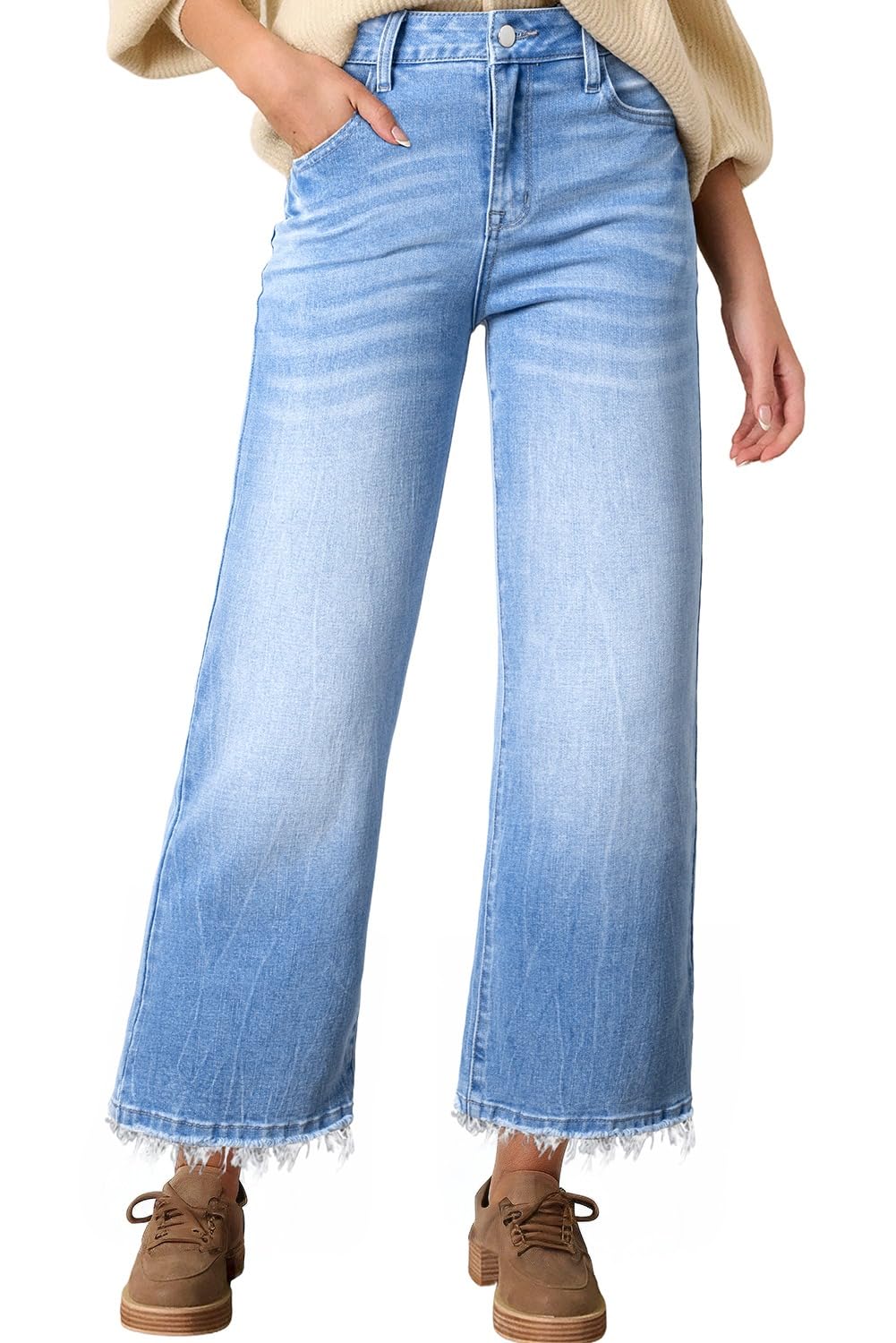 Foto 6 pulgar | Vaqueros Astylish Ashleigh, Cintura Alta, Pierna Acampanada, Talla 14 - Venta Internacional.