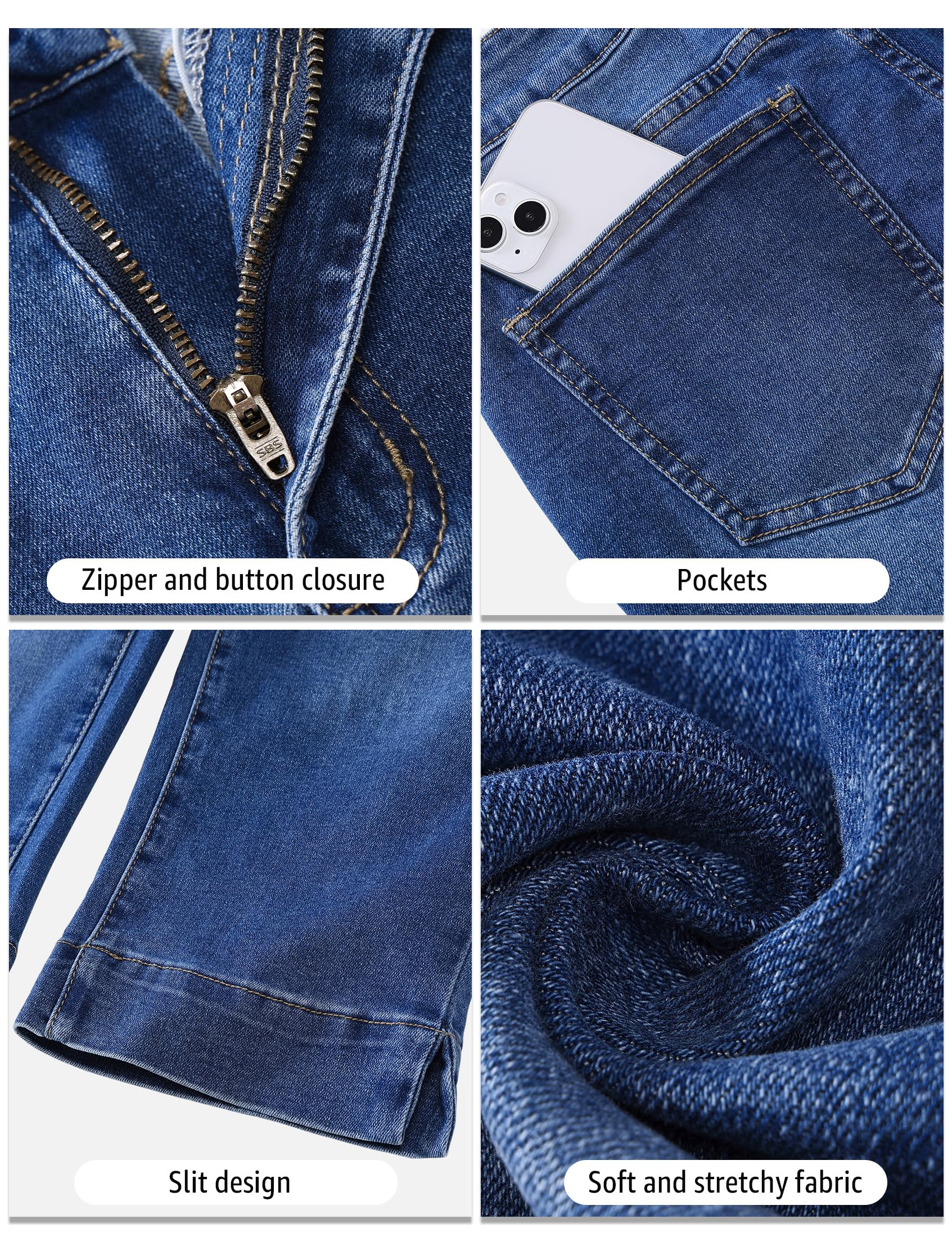 Foto 7 pulgar | Vaqueros Capri Luvamia Para Mujer, Cintura Alta, Corte Ajustado, Azul Oscuro - Venta Internacional.