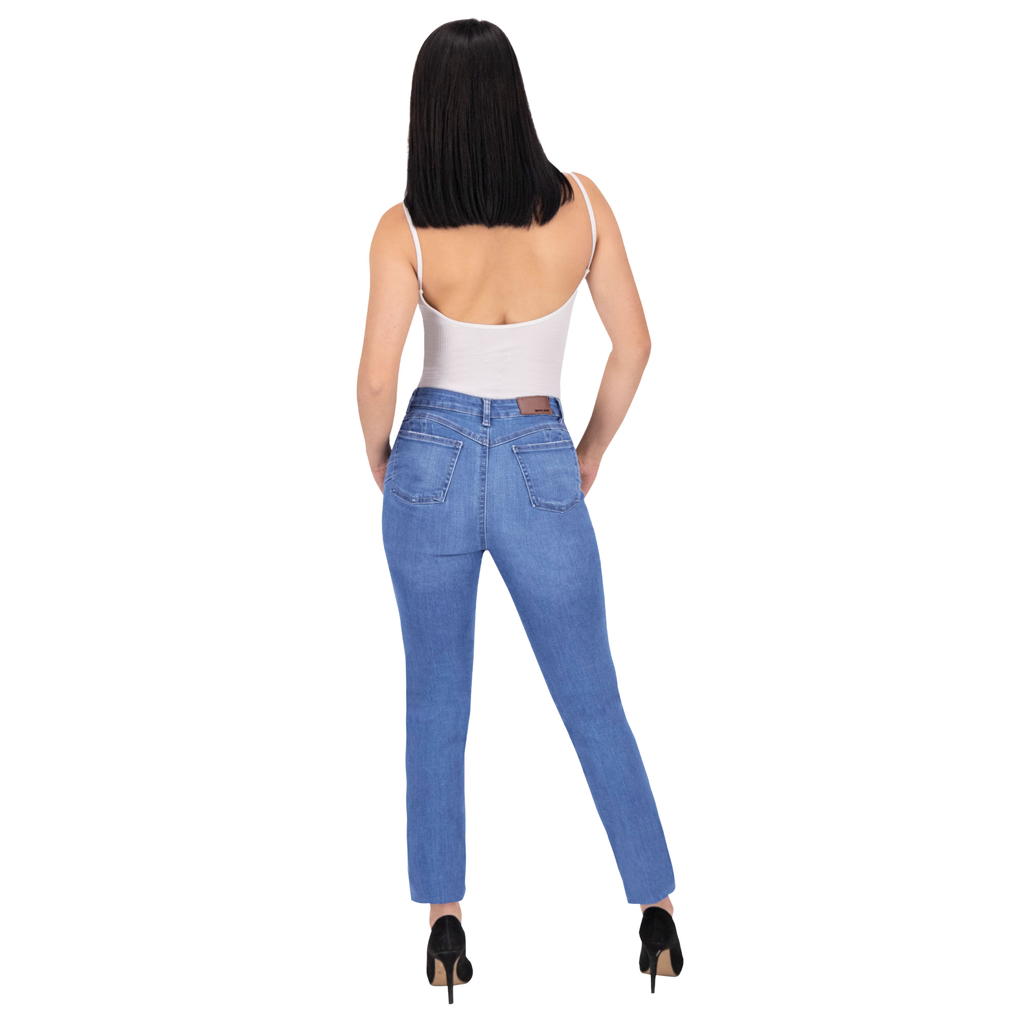 Foto 5 pulgar | Pantalón Recto Britos Jeans Mujer Mezclilla Azul 025701