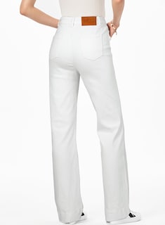 Foto 2 | Jeans Sidefeel Para Mujer, Pierna Ancha, Cintura Alta, Color Blanco, Talla 18 - Venta Internacional.