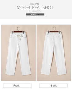 Foto 6 | Jeans Sidefeel Para Mujer, Pierna Ancha, Cintura Alta, Color Blanco, Talla 18 - Venta Internacional.