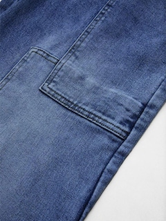 Foto 5 | Vaqueros Flamingals De Pierna Ancha Con Cordón A Media Cintura, Azul Oscuro, L - Venta Internacional.