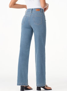 Foto 6 | Vaqueros Sidefeel Para Mujer, Pierna Ancha, Cintura Alta, Azul Zimbaplatinum - Venta Internacional.