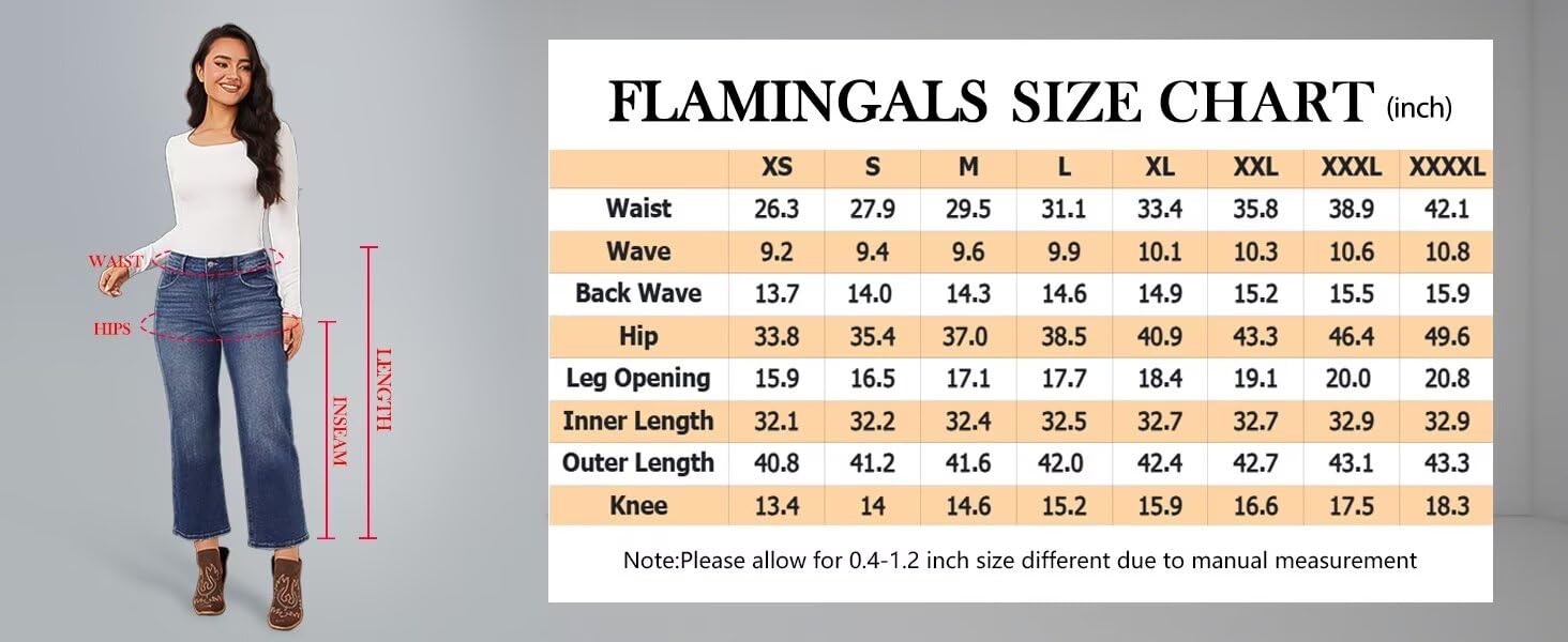 Foto 8 pulgar | Jeans Flamingals Con Corte De Bota Para Mujer, Vaquero Elástico, Azul Oscuro, Talla M - Venta Internacional.