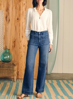 Foto 5 | Vaqueros Elegantes Con Pernera Recta Y Cintura Alta Para Mujer, Talla 10 - Venta Internacional.