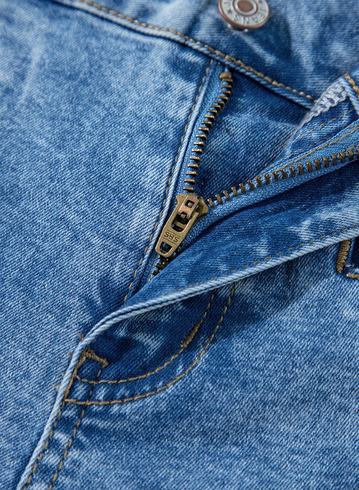 Foto 6 | Vaqueros Sidefeel Para Mujer, Pierna Ancha, Cintura Alta, Elásticos, Zimbaplatinum - Venta Internacional.