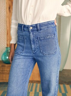 Foto 5 | Pantalones Vaqueros Astylish Ashleigh Blue De Cintura Alta Para Mujer - Venta Internacional.