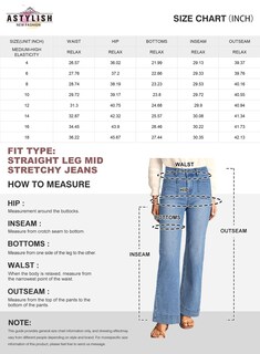 Foto 6 | Pantalones Vaqueros Astylish Ashleigh Blue De Cintura Alta Para Mujer - Venta Internacional.