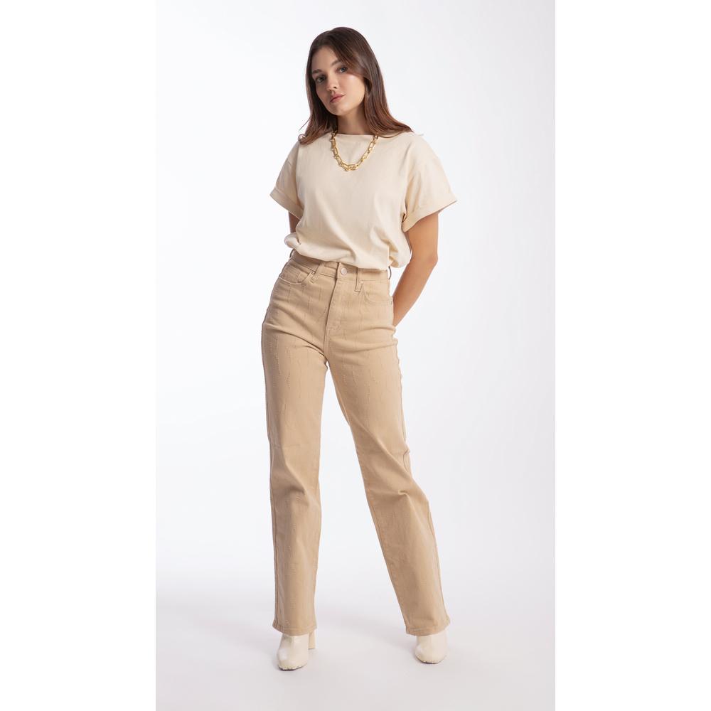 Foto 2 pulgar | Pantalón Wide Leg Mujer Balam Bl6512 Beige