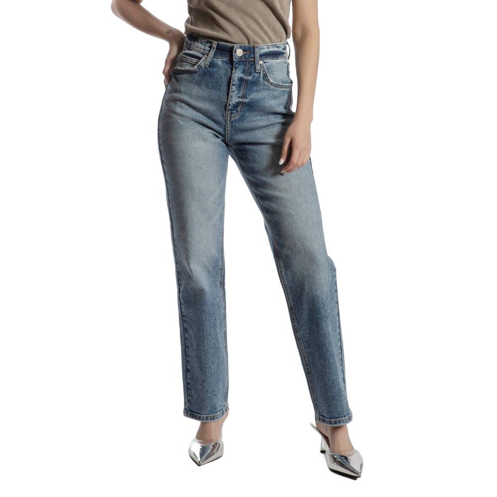 Foto 2 pulgar | Pantalón Straight Mujer Balam Bl7017 Azul