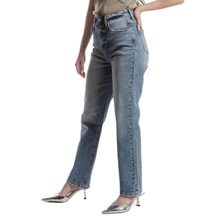 Foto 3 | Pantalón Straight Mujer Balam Bl7017 Azul