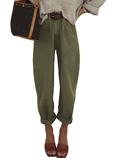 Foto 3 | Vaqueros Elegantes, Holgados, De Cintura Alta, Para Mujer, Estilo Novio, Color Verde - Venta Internacional.