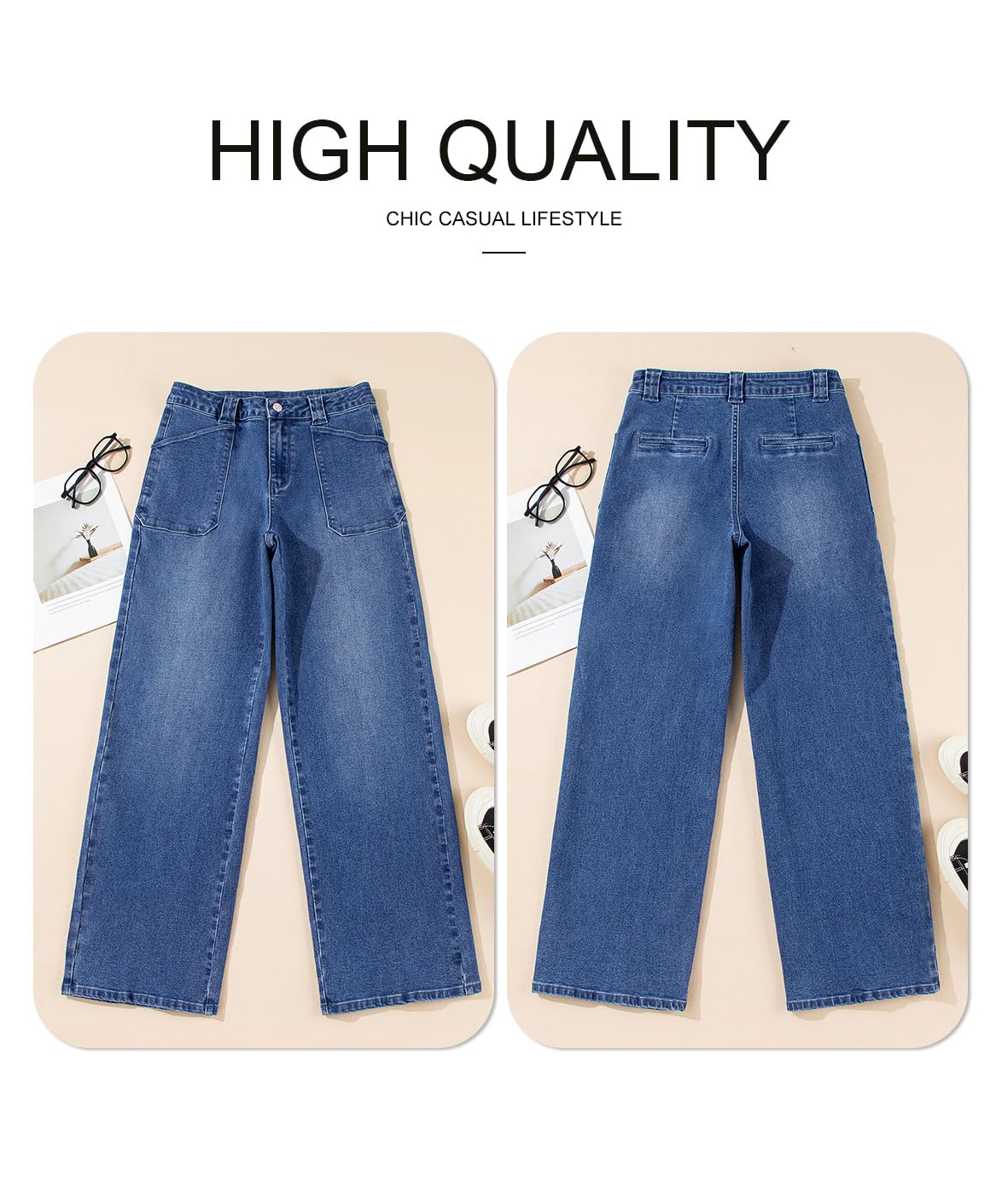 Foto 6 pulgar | Jeans Astylish, Casual, Cintura Alta, Pierna Recta, Para Mujer - Venta Internacional.