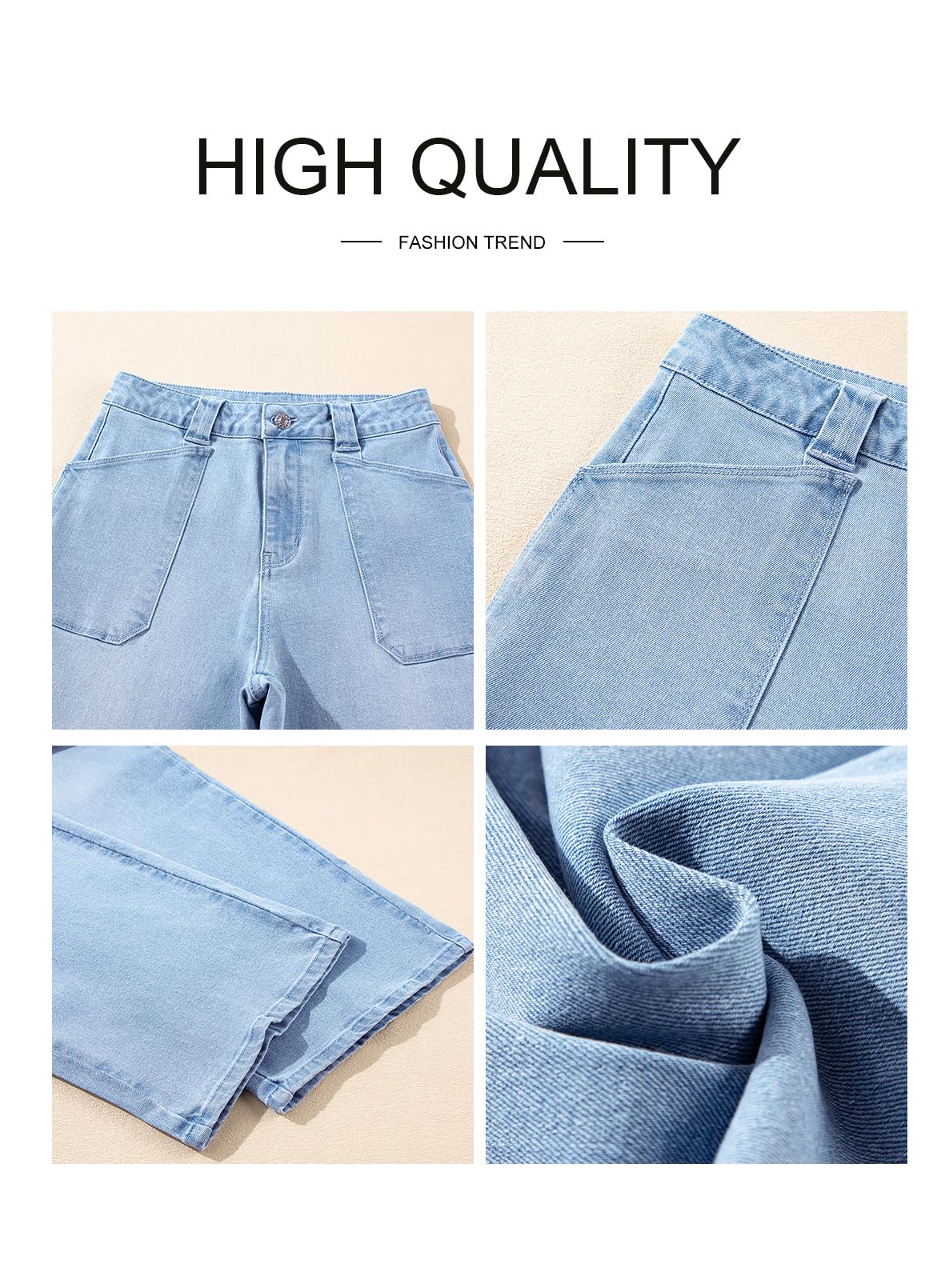 Foto 7 pulgar | Jeans Astylish Para Mujer, Elásticos, Con Cintura Alta, Corte De Bota, Azul Beau - Venta Internacional.