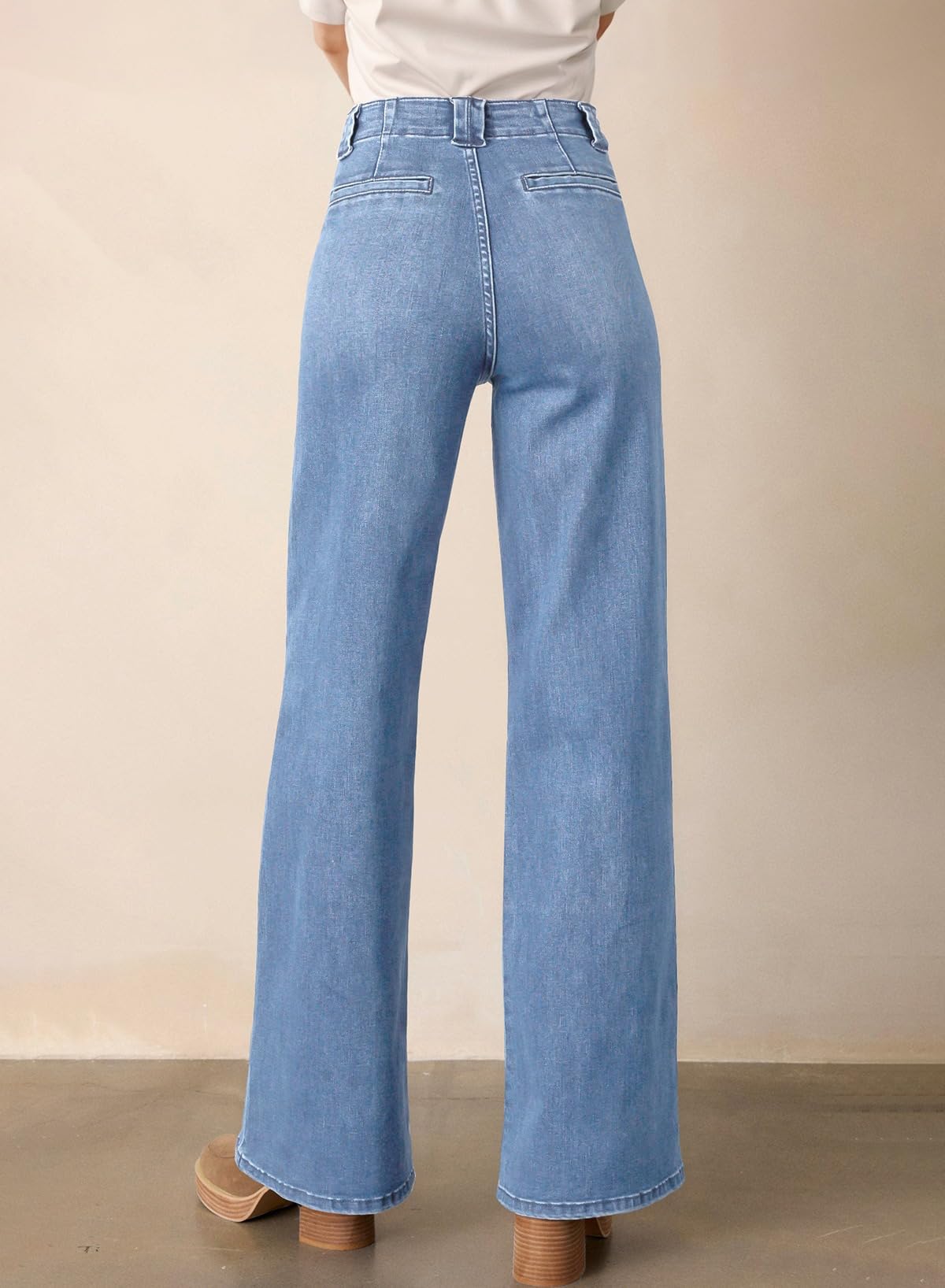 Foto 3 pulgar | Jeans Astilish Para Mujer, Casual, Cintura Alta, Tobillo Recto, Azul - Venta Internacional.