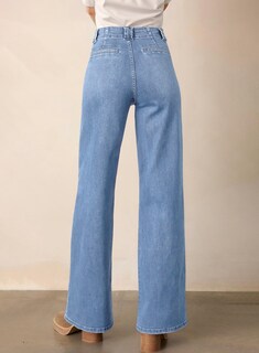 Foto 2 | Jeans Astilish Para Mujer, Casual, Cintura Alta, Tobillo Recto, Azul - Venta Internacional.