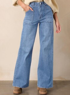 Foto 3 | Jeans Astilish Para Mujer, Casual, Cintura Alta, Tobillo Recto, Azul - Venta Internacional.