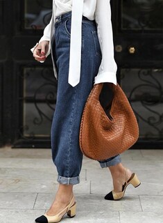 Foto 4 | Jeans Astylish, Holgados Y De Cintura Alta, Estilo Novio Para Mujer, Talla 12 - Venta Internacional.