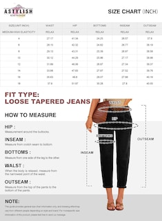 Foto 7 | Jeans Astylish, Holgados Y De Cintura Alta, Estilo Novio Para Mujer, Talla 12 - Venta Internacional.