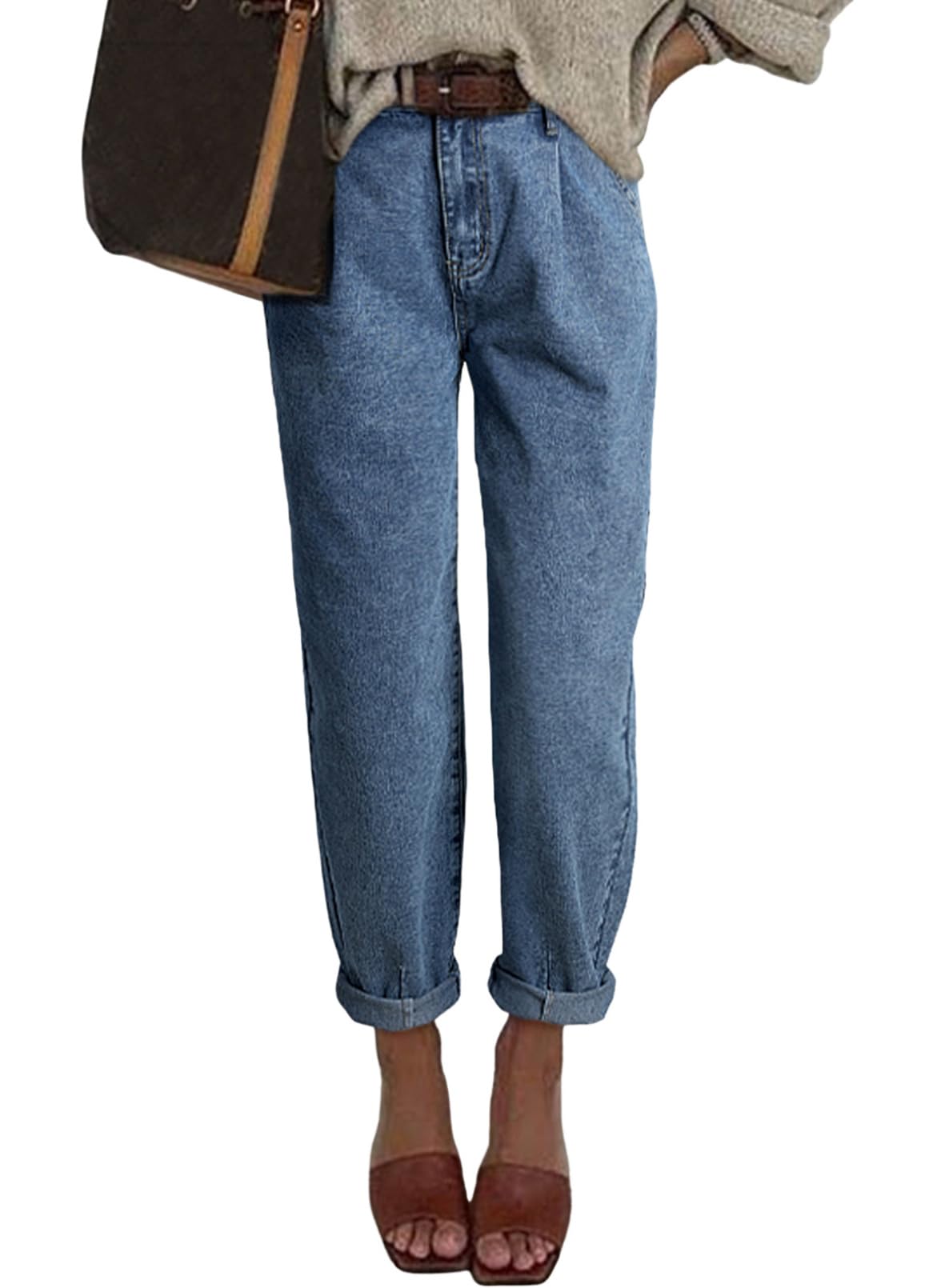Foto 1 | Vaqueros Astylish Ashleigh, Color Azul Ashleigh, Cintura Alta, Capri Para Mujer, Talla 8 - Venta Internacional.
