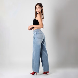 Foto 4 | Jeans Rectos Con Bolsillos Para Mujer