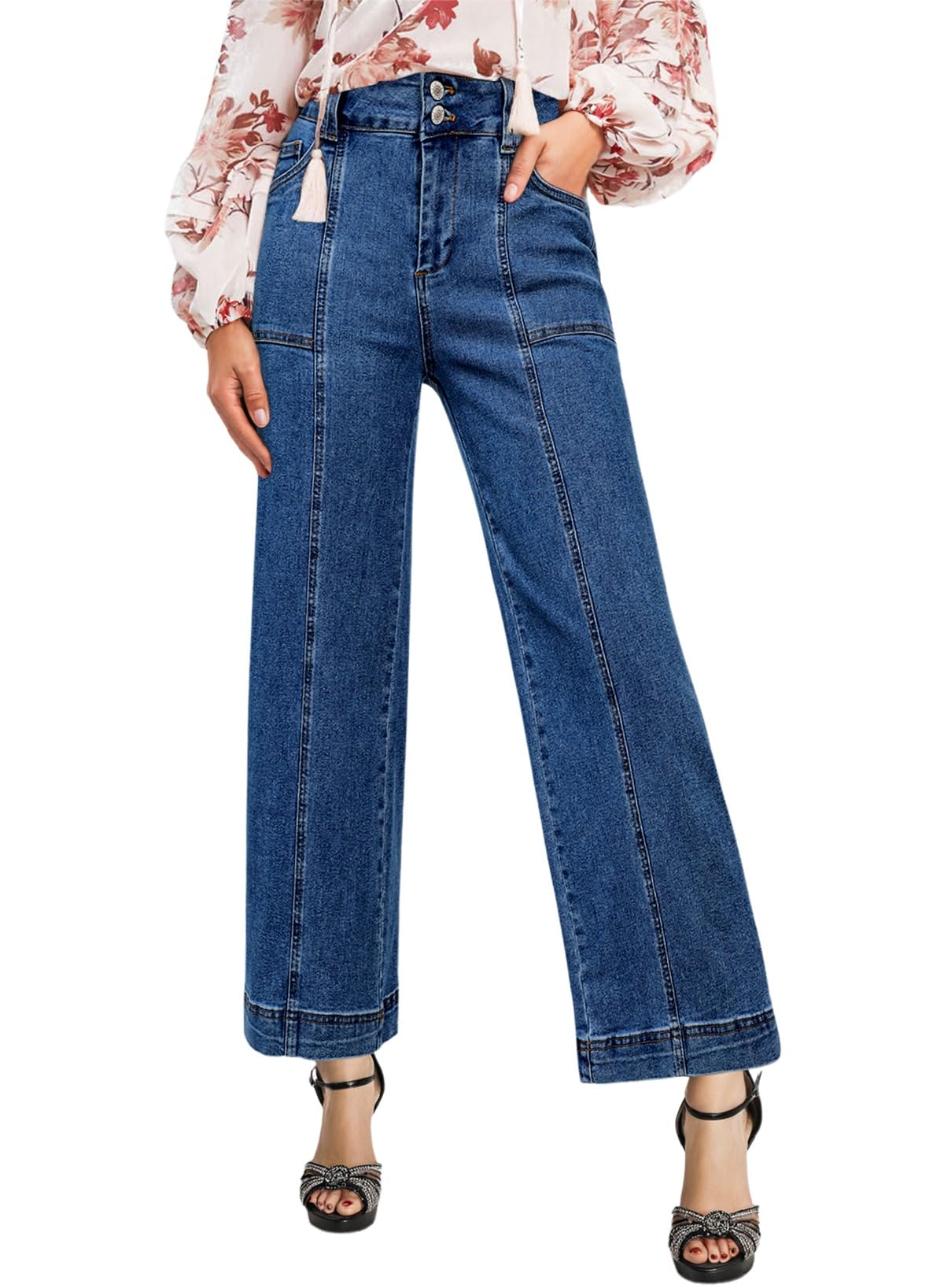 Pantalones De Mezclilla Elegantes Vaqueros Cortos De Talle Alto Para Mujer - Venta Internacional.