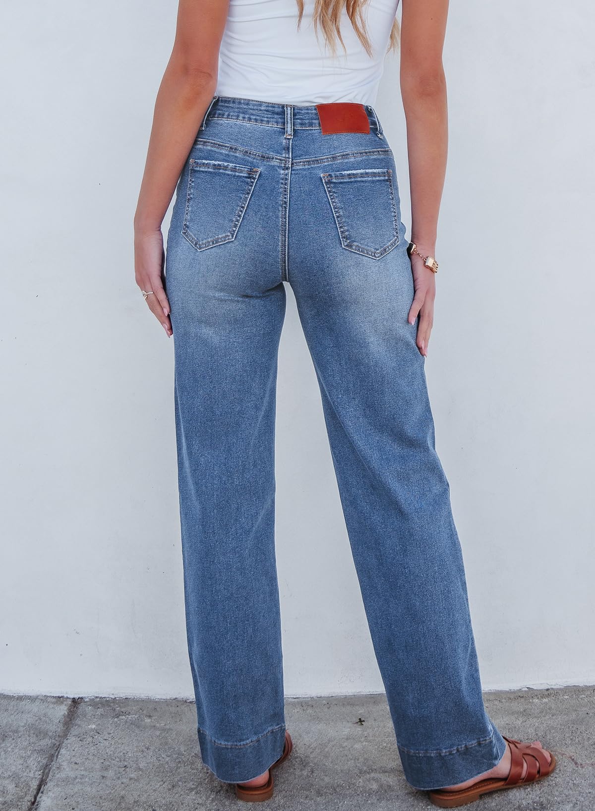 Foto 3 pulgar | Traje Vaquero Jeans Sidefeel Para Mujer, Cintura Alta, Azul Claro - Venta Internacional.