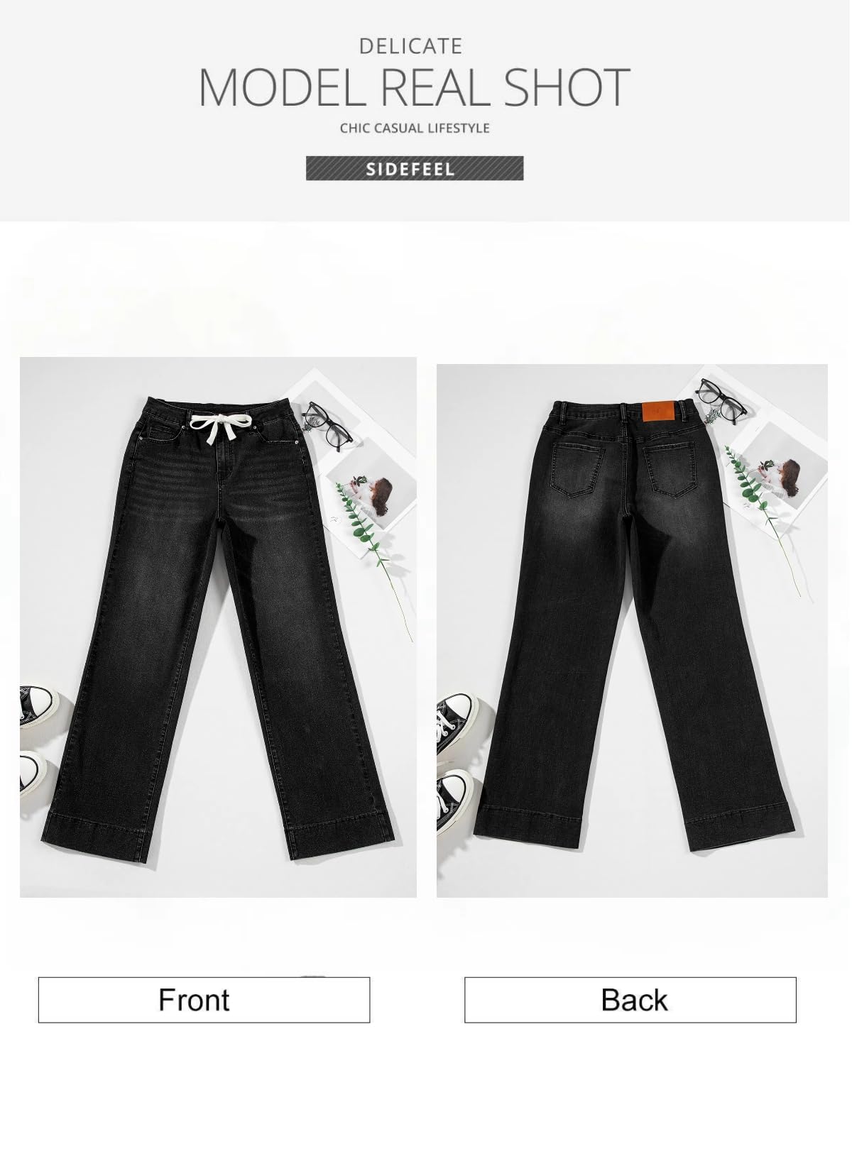 Foto 7 | Vaqueros Sidefeel Zimbaplatinum Para Mujeres De Talle Alto Negros - Venta Internacional.