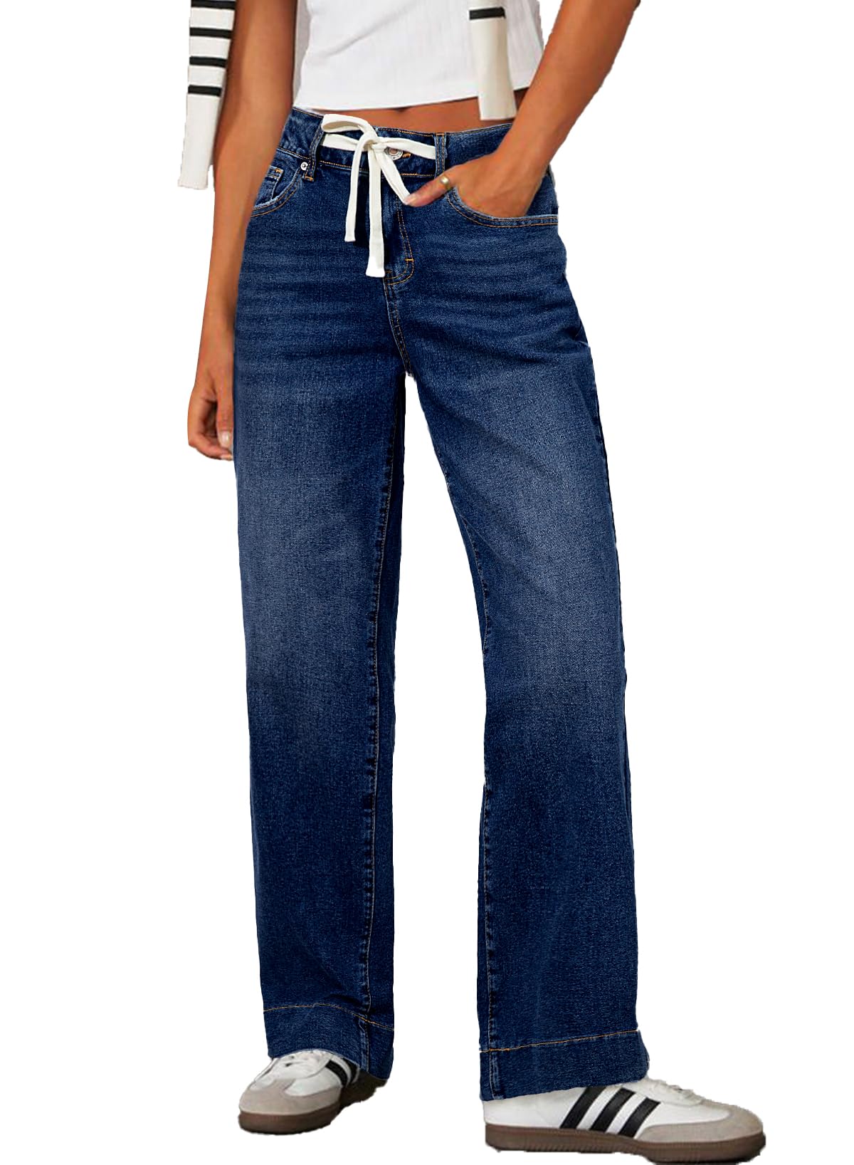 Jeans Sidefeel Zimbaplatinum De Cintura Alta Y Pierna Recta Para Mujer - Venta Internacional.