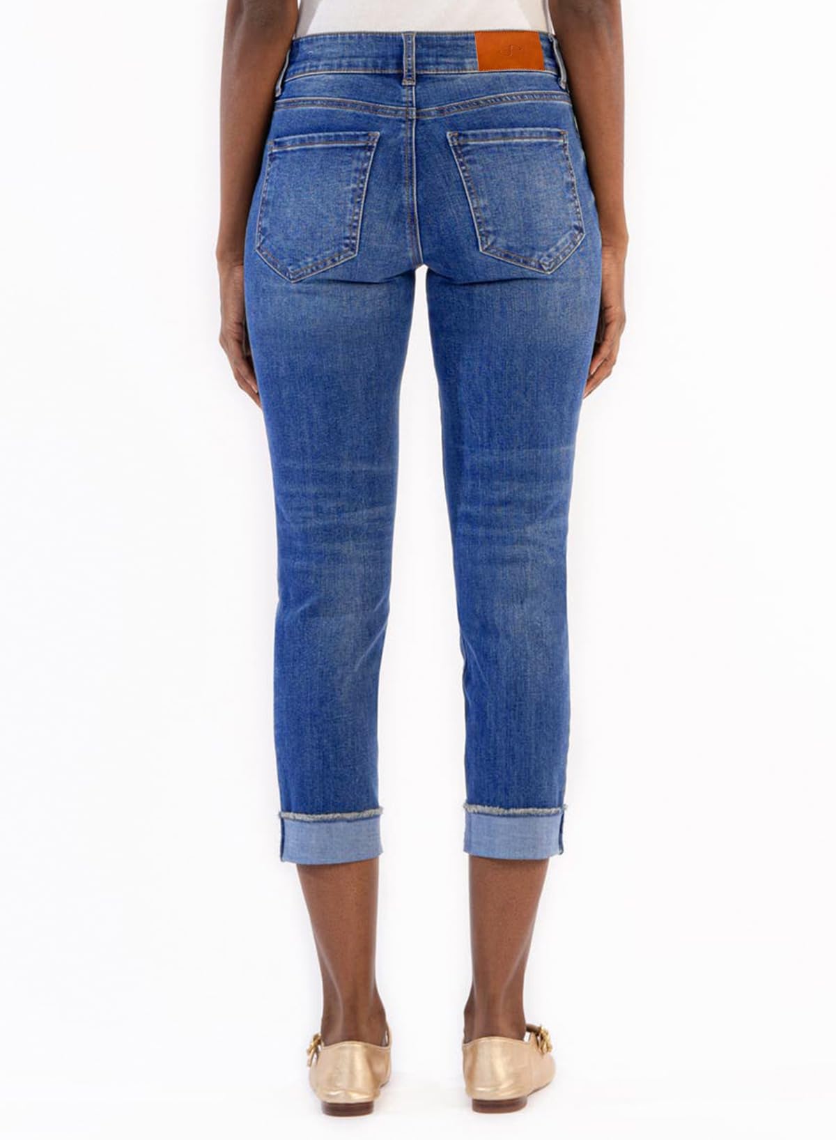 Foto 3 pulgar | Jeans Capri Sidefeel, Cintura Alta, Control De Barriga Para Mujer - Venta Internacional.