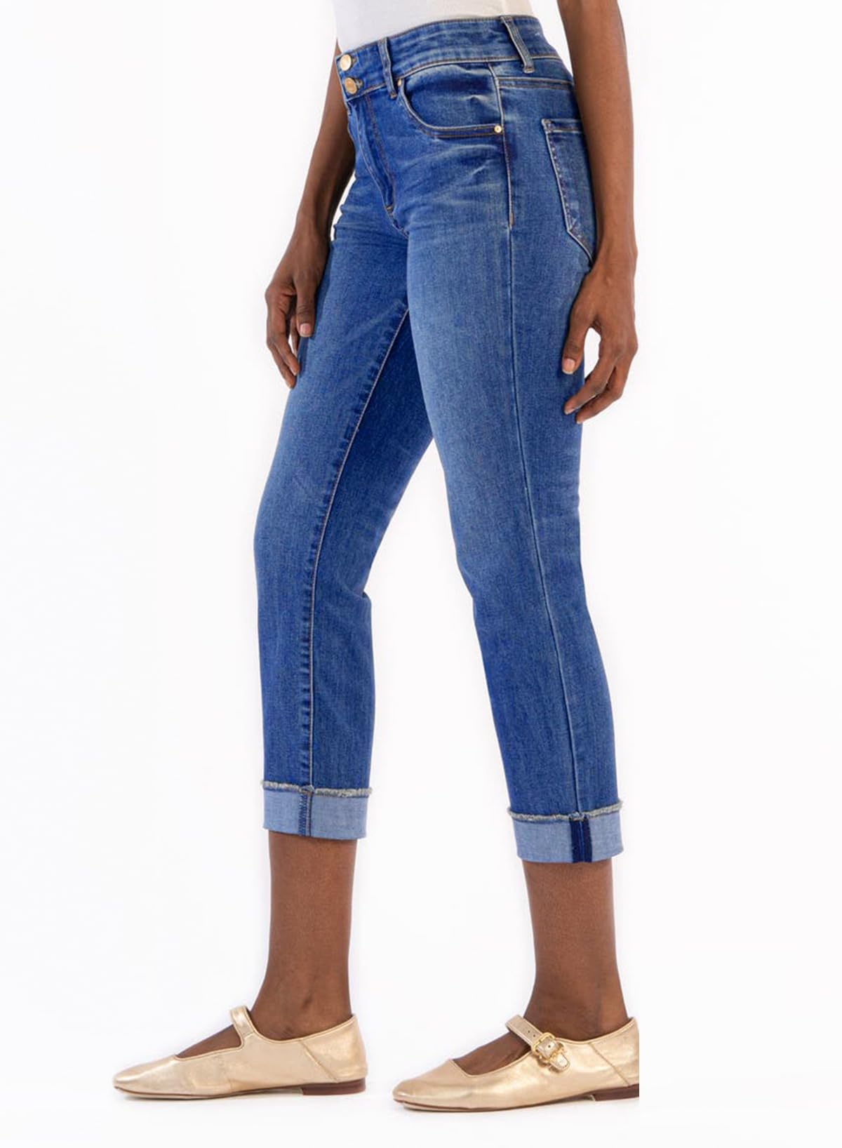 Foto 4 pulgar | Jeans Capri Sidefeel, Cintura Alta, Control De Barriga Para Mujer - Venta Internacional.