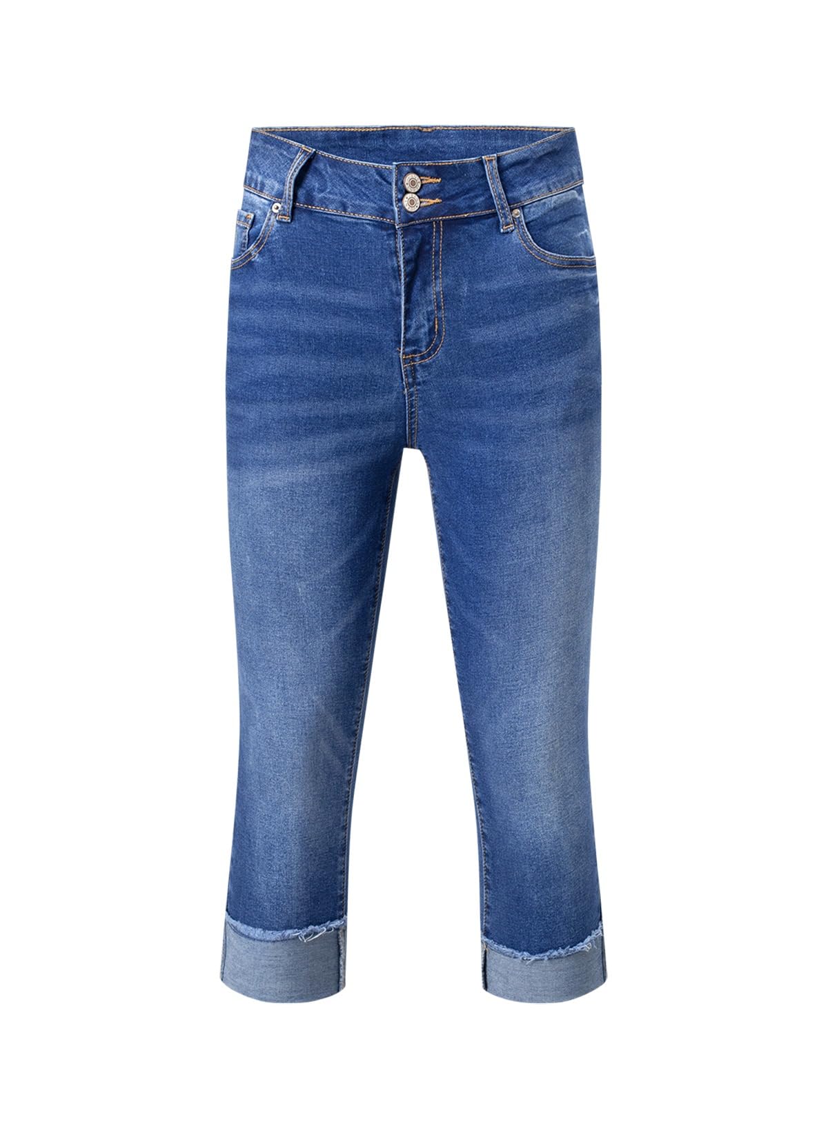 Foto 7 pulgar | Jeans Capri Sidefeel, Cintura Alta, Control De Barriga Para Mujer - Venta Internacional.